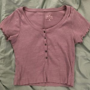 Hollister Cropped Henley